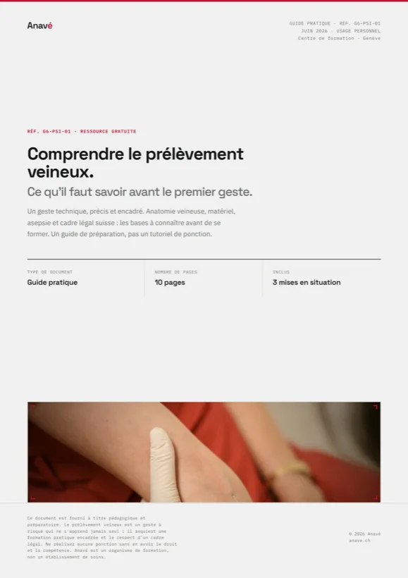Couverture du guide Comprendre le prélèvement veineux avant de se former